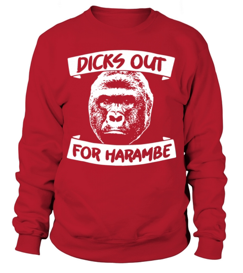 Dicks Out For Harambe Gorilla meme Men's Sweatshirt