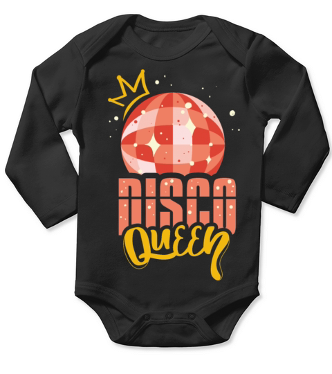 Disco Queen 1970s I Vintage 70s Dance Party Long Sleeve Baby One-Piece