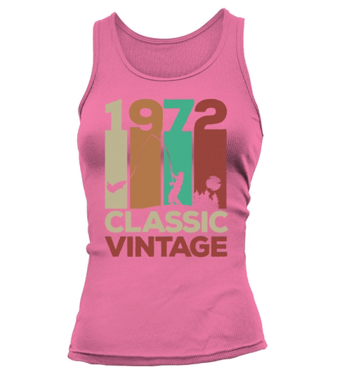 50th Birthday 1972 Anglers Fishing Retro Vintage Tank top Woman