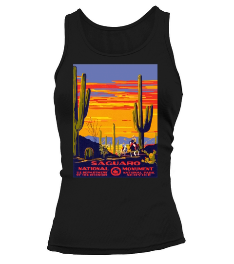 Saguaro National Park Vintage Travel Poster Womens Relaxed Fit TShirt CHRISTMAS UGLY SWEATER Tank top Woman