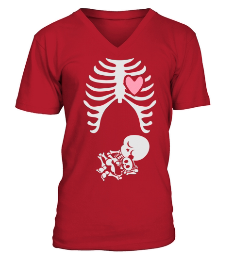 Womens pregnancy announcement t-shirt "baby xray" Men's V-Neck T-shirt