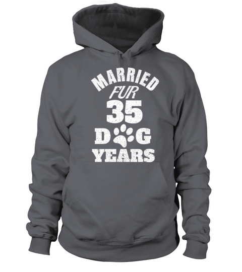 Married for 35 Dog Years 5th Anniversary design Women's Hoodie