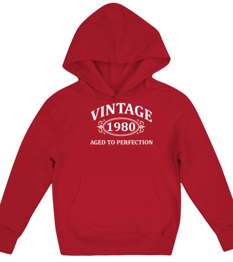 Vintage 1980 Aged To Perfection T Shirt Kids Hoodie