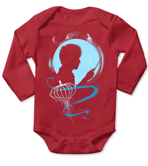 Fantastic Beasts Newt Scamander Silhouette Long Sleeve Baby One-Piece