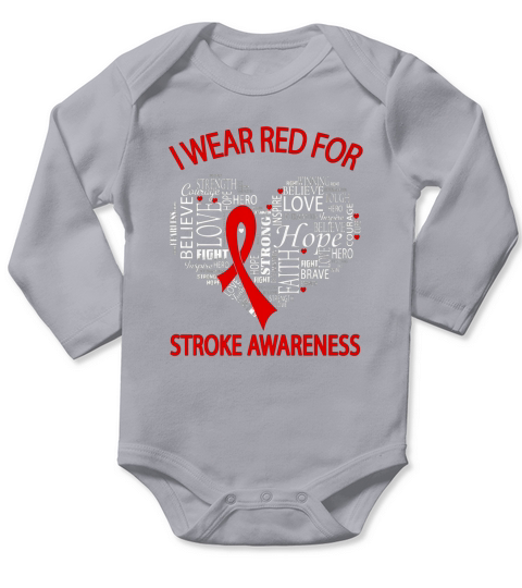 Stroke Awareness T-Shirt Long Sleeve Baby One-Piece
