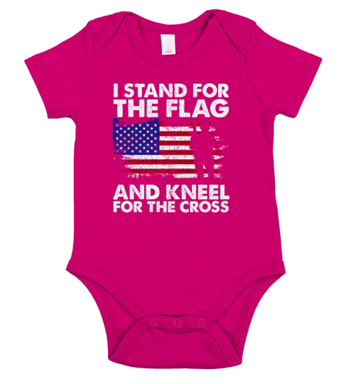 I Stand For The Flag And Kneel For The Cross Short Sleeve Baby One-Piece