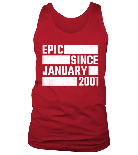 20th birthday present january vintage 2001 20 Men's Tank Top