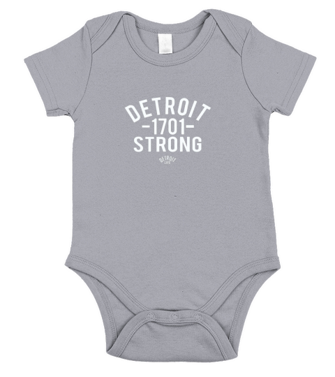 detroit strong Short Sleeve Baby One-Piece
