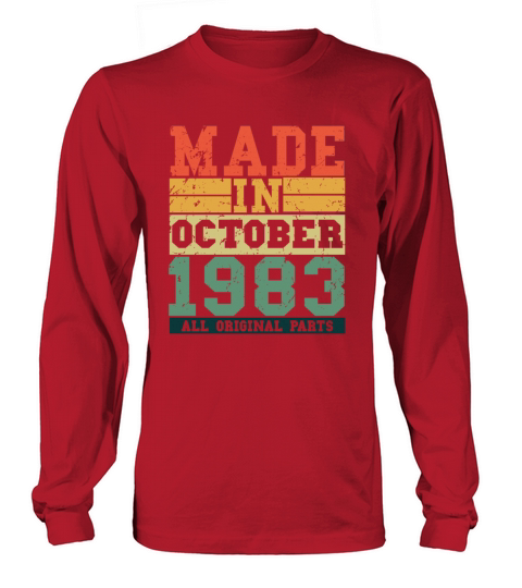 1983 Birthday october Vintage Saying Women's Long Sleeve