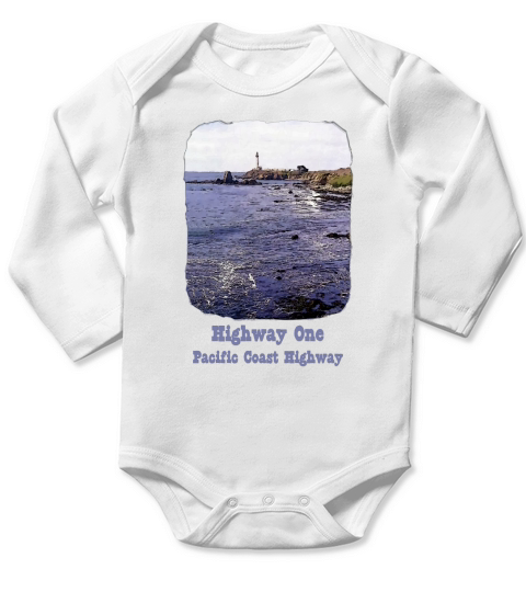 Pacific coast highway california highway one Long Sleeve Baby One-Piece