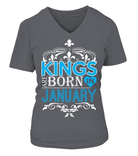 Kings Are Born In January Happy Fathers Day Women's V-Neck T-shirt
