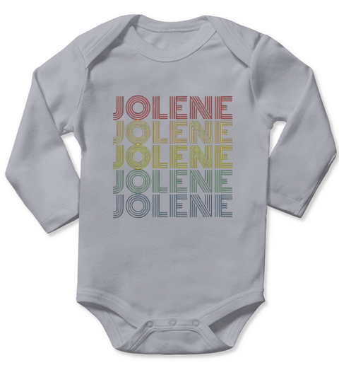 Jolene Retro Wordmark Pattern Vintage Style Long Sleeve Baby One-Piece