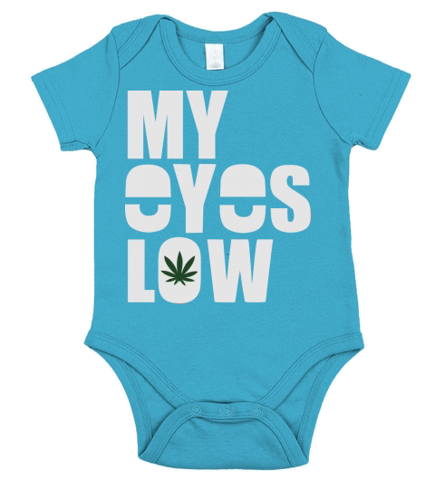 My Eyes Low Weed 420 Stoned Short Sleeve Baby One-Piece
