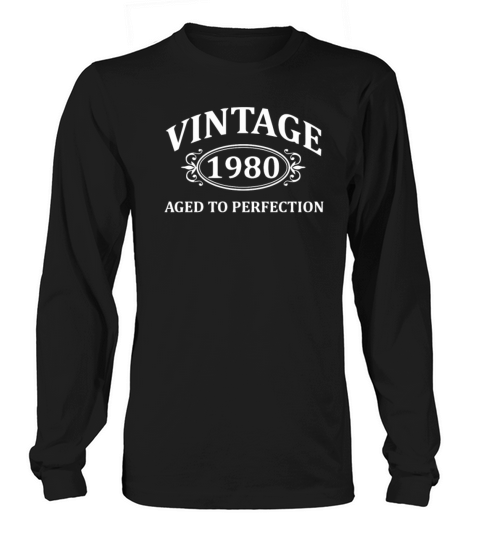 Vintage 1980 Aged To Perfection T Shirt Women's Long Sleeve