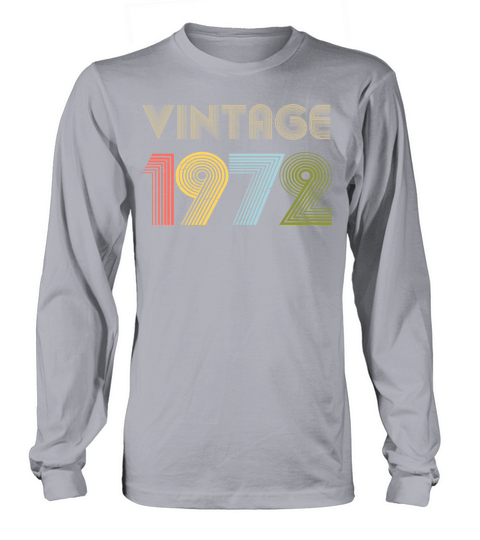 49th Birthday Vintage Shirt Born In 1972 Gift Tee Women's Long Sleeve