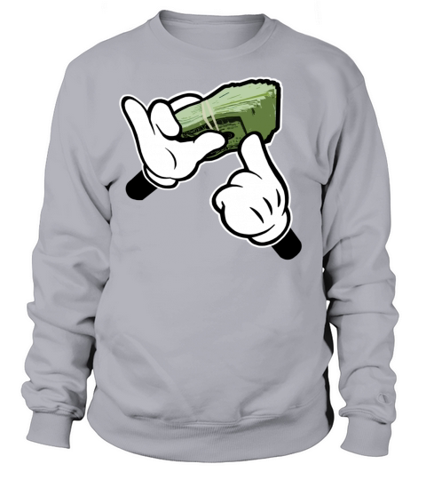 Fat Stack of Cash Cartoon Hands Women's Sweatshirt