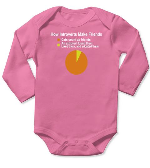 How Introverts Make Friends Meow Funny T-Shirt Long Sleeve Baby One-Piece