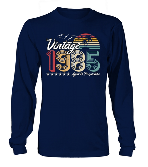 Retro Vintage 1985 - 35th Birthday Men's Long Sleeve