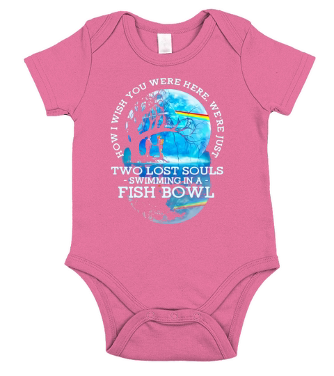 LGBT Pink Floyd how I wish you were here were just two lost souls swimming in a fish bowl Short Sleeve Baby One-Piece