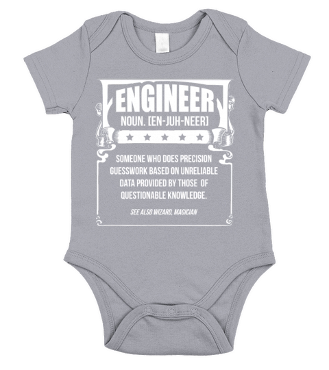 Engineer Definition Funny Engineering Work Gift Short Sleeve Baby One-Piece