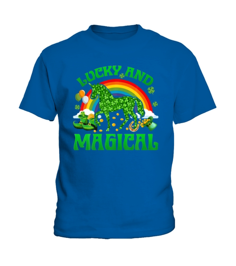 Lucky And Magical Shamrock Unicorn St Patricks Da Kids T-Shirt