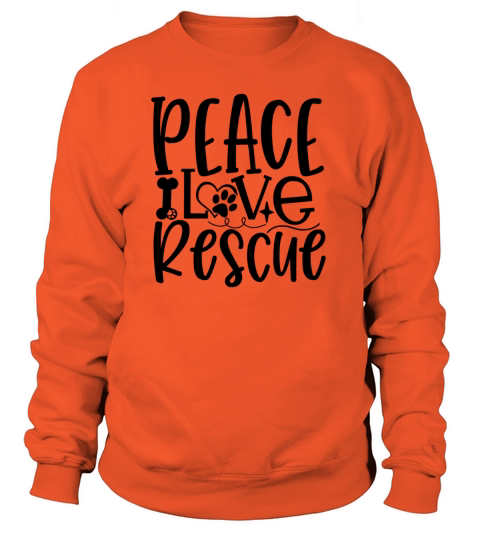 Peace Love Rescue Christmas New Year Gift Women's Sweatshirt