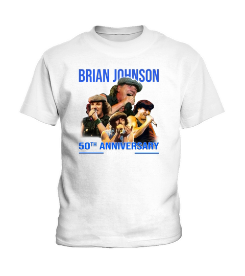 Brian Johnson 50th Anniversary 1970-2020 signature shirt Kids T-Shirt