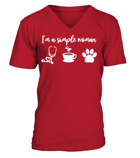 Nurse Coffee Dogs nursing students Men's V-Neck T-shirt