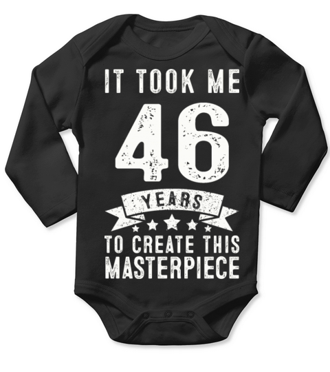 Funny 46 Years Old 1975 T Shirt 46th Birthday Gift Long Sleeve Baby One-Piece