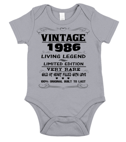 VINTAGE 1986 Short Sleeve Baby One-Piece