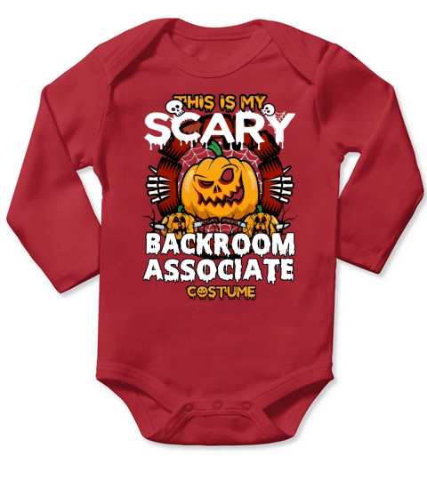 BACKROOM ASSOCIATE Scary Halloween Long Sleeve Baby One-Piece