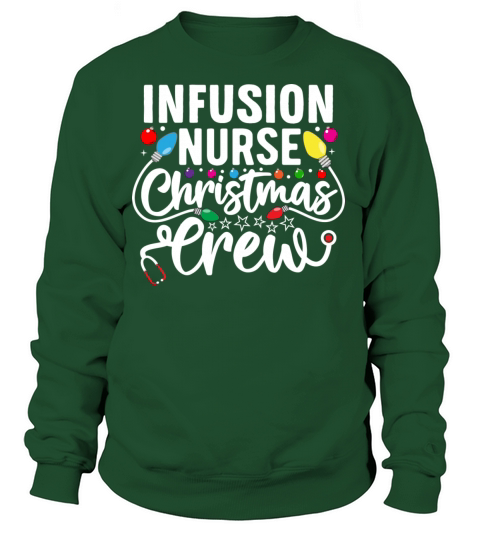 Infusion Nurse Christmas Crew Iv Chemo Nursing Squ Women's Sweatshirt