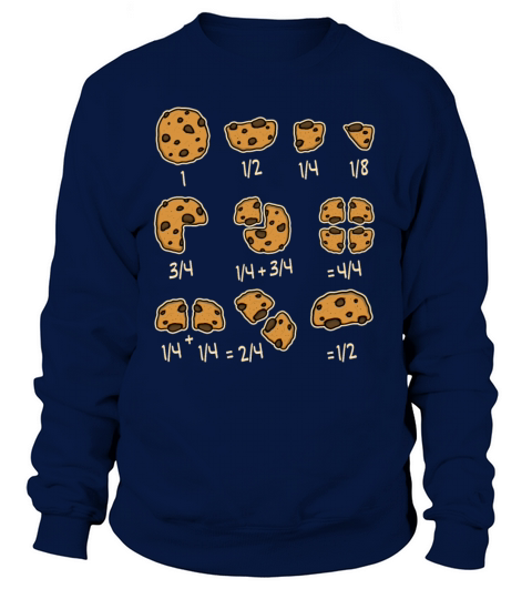 Chocolate Cookie Quick Maths Fractions Teacher Women's Sweatshirt