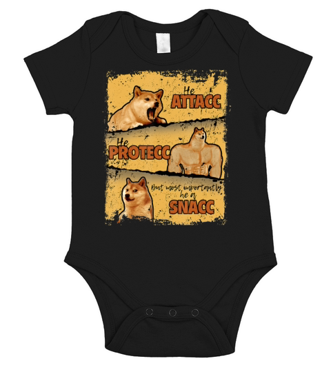 doge vs cheems memes shiba inu Short Sleeve Baby One-Piece