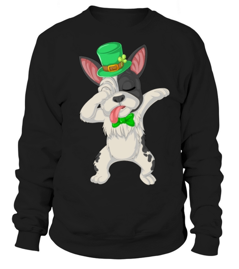dabbing french bulldog st patricks day Women's Sweatshirt
