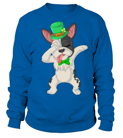 dabbing french bulldog st patricks day Men's Sweatshirt