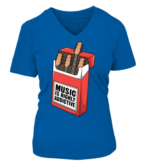 Music Is Highly Addictive Women's V-Neck T-shirt