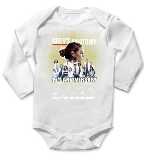 Greys Anatomy 11th Anniversary 2005 2021 17 Seasons 365 Episodes Thank You For The Memories Signatures Long Sleeve Baby One-Piece