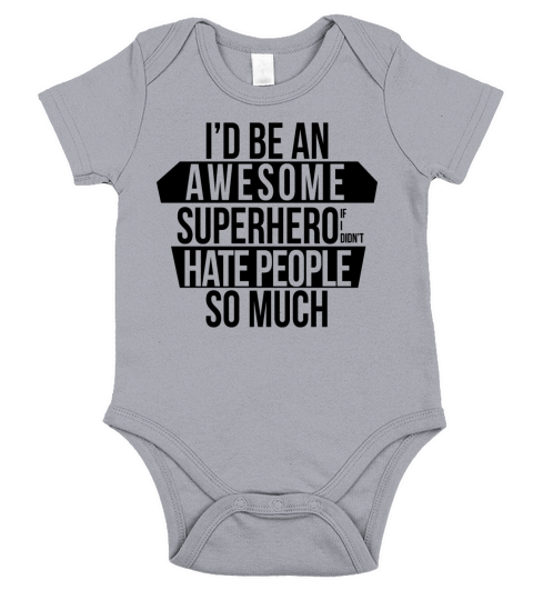 Funny Introvert Superhero Quote Short Sleeve Baby One-Piece