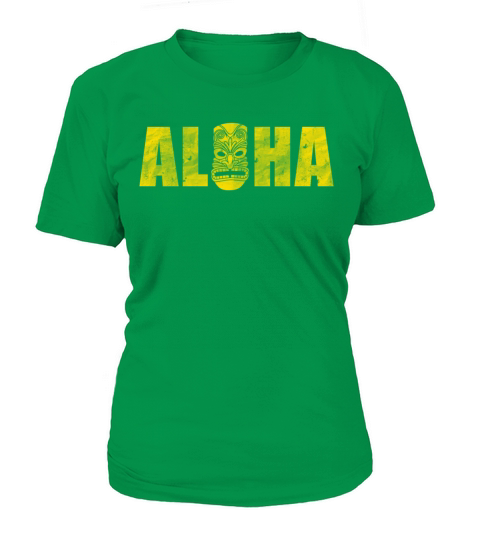 Vintage Aloha Tiki T-Shirt Hawaiian Luau Vacation Women's T-Shirt