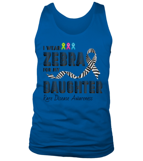 Rare Disease Awareness Day Zebra Ribbon Daughter Tank Top Unisex