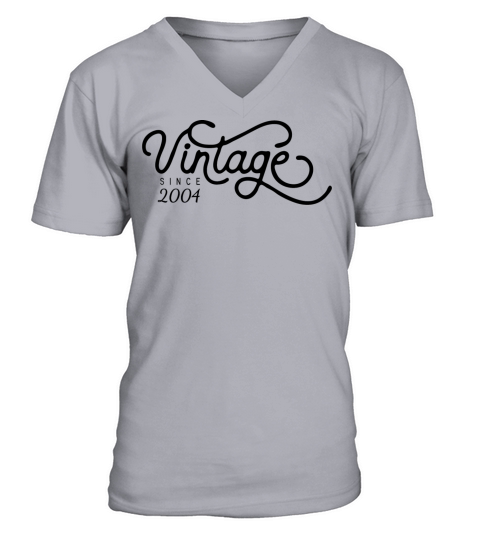 Vintage Since 2004 Birthday Gift Men's V-Neck T-shirt