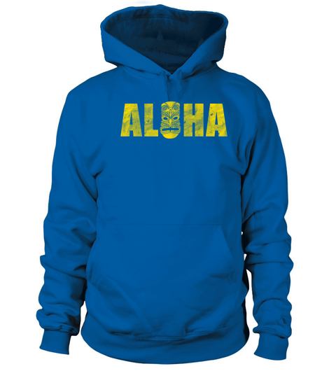 Vintage Aloha Tiki T-Shirt Hawaiian Luau Vacation Men's Hoodie