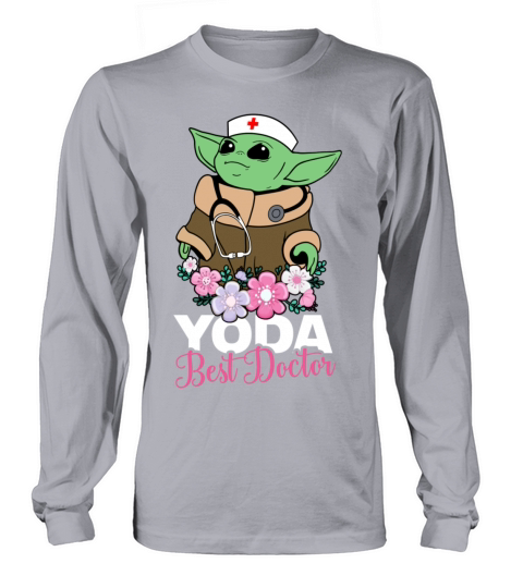 Yoda Best Doctor with Flowers Men's Long Sleeve
