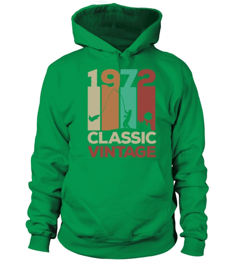 50th Birthday 1972 Anglers Fishing Retro Vintage Women's Hoodie