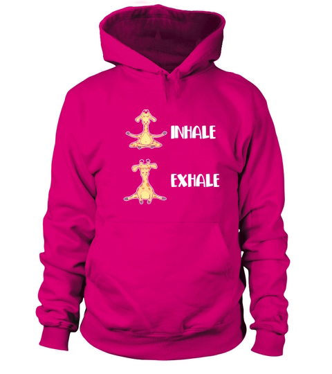 Giraffe Yoga Pose - Workout Inhale Exhale Relax Ex Men's Hoodie