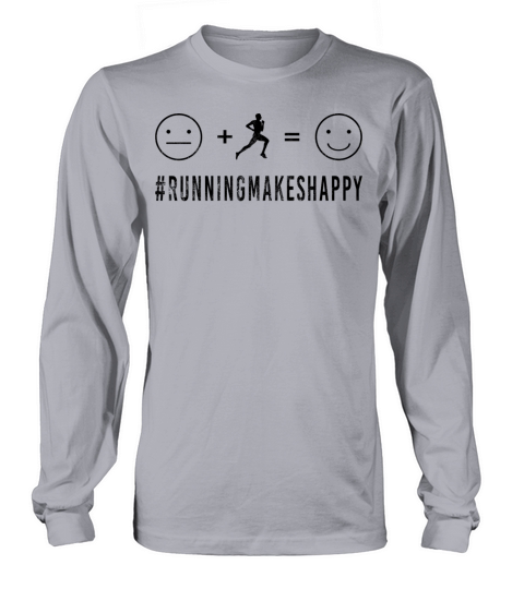 Trail Running makes happy jogging Long sleeved Unisex