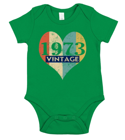 Vintage 1973 Retro Short Sleeve Baby One-Piece