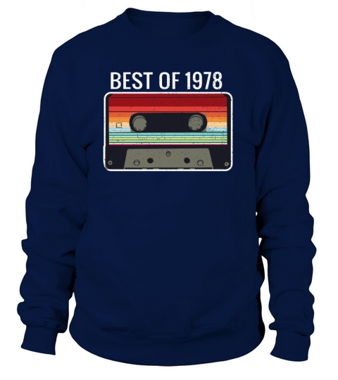 Best Of 1978 43th Birthday Gifts Cassette Tape Women's Sweatshirt