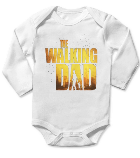 The Walking Dad T Shirts Long Sleeve Baby One-Piece
